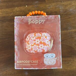 xo Poppy Orange Floral AirPods Case for 3rd Generation AirPods